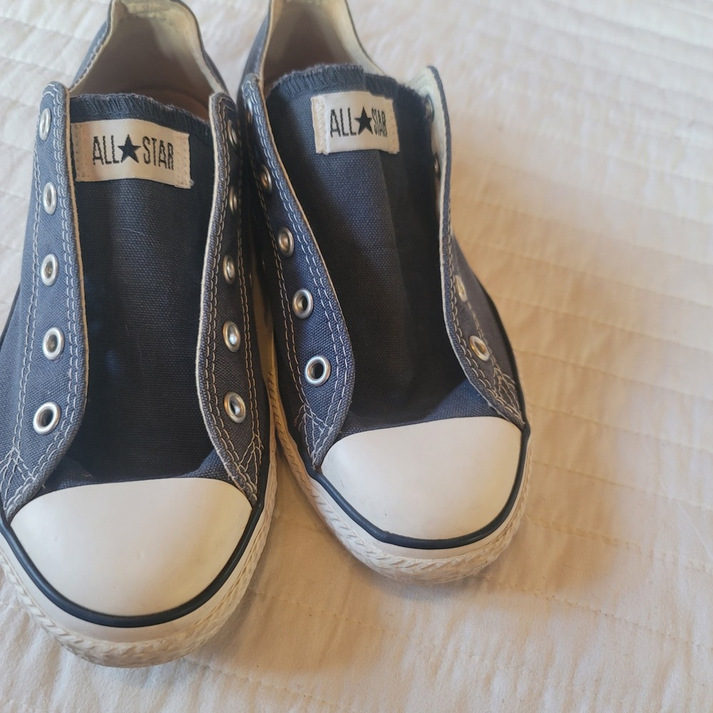 Converse All Star Chuck Taylor Low Top Sneakers Kids Size 3 Navy Blue Canvas